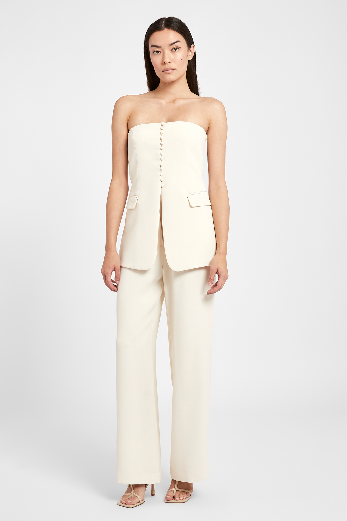 Strapless Peplum Bodice - Cream