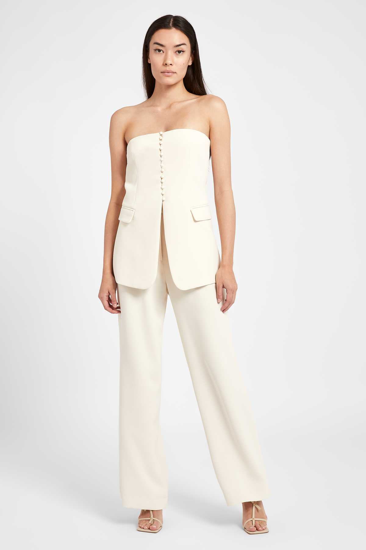 Strapless Peplum Bodice - Cream