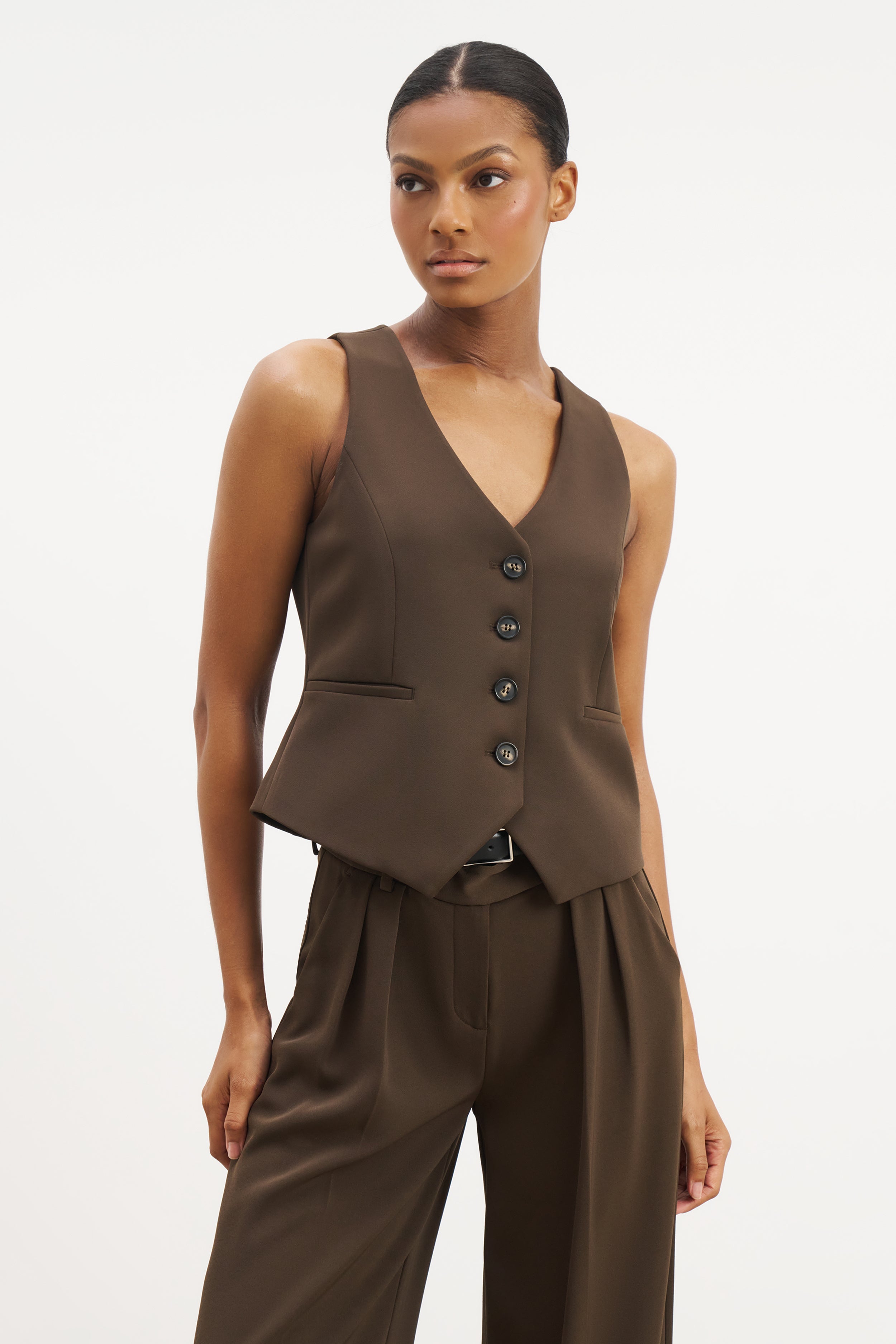 Clean Cut Waistcoat - Carob