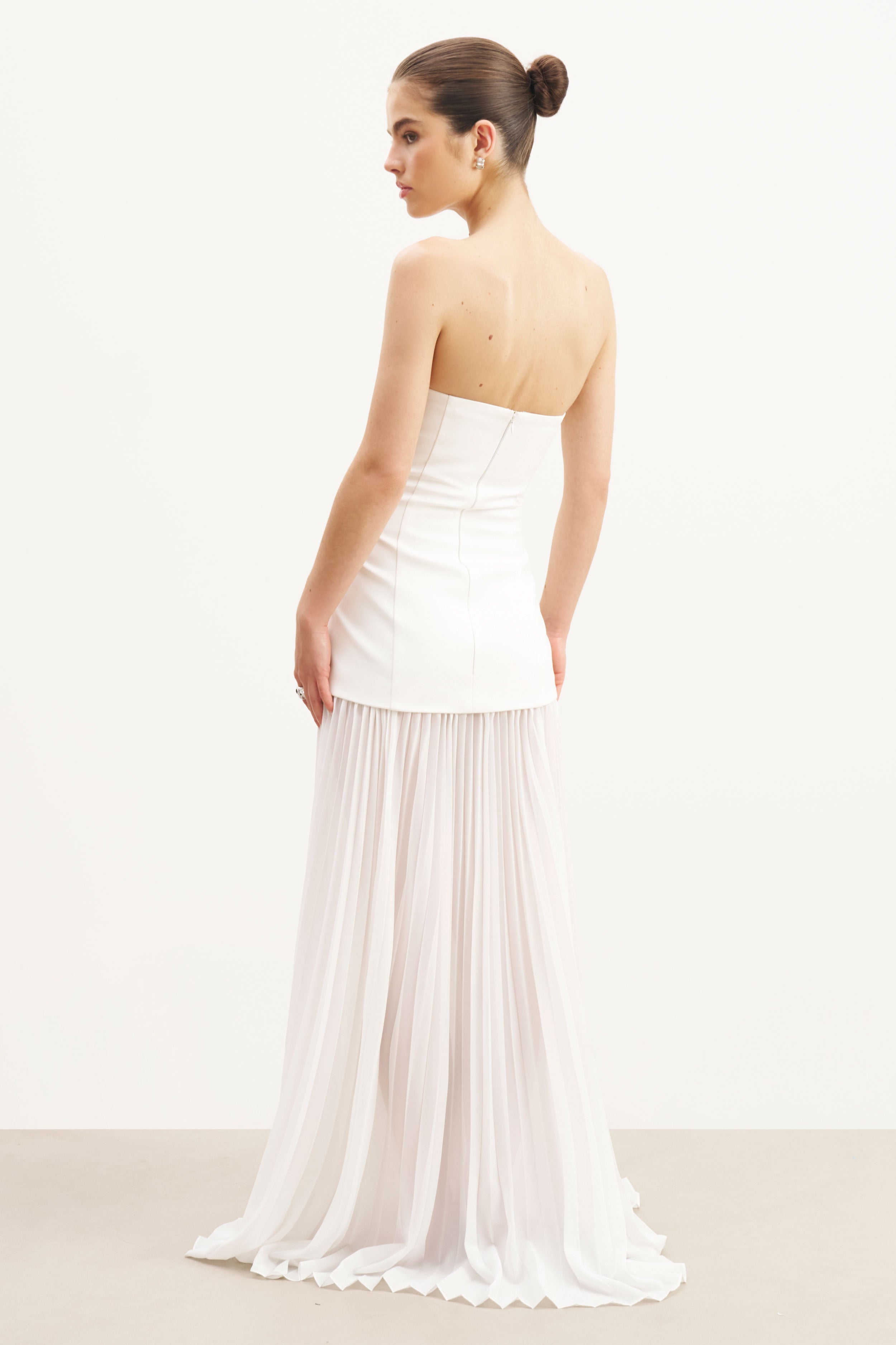 Structured Bodice Gown - White