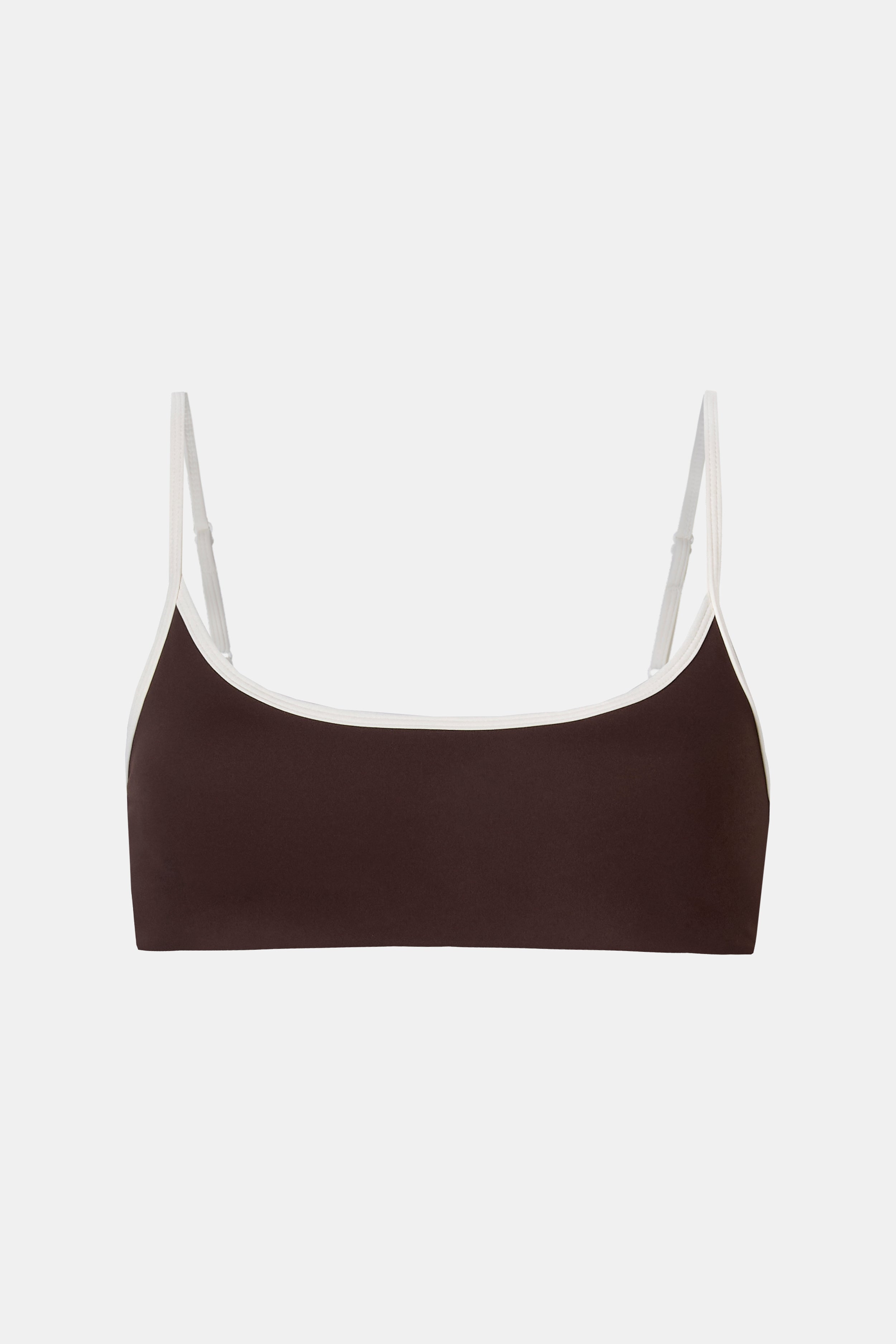 Base Contrast Trim Cami Bra - Carob/Tofu