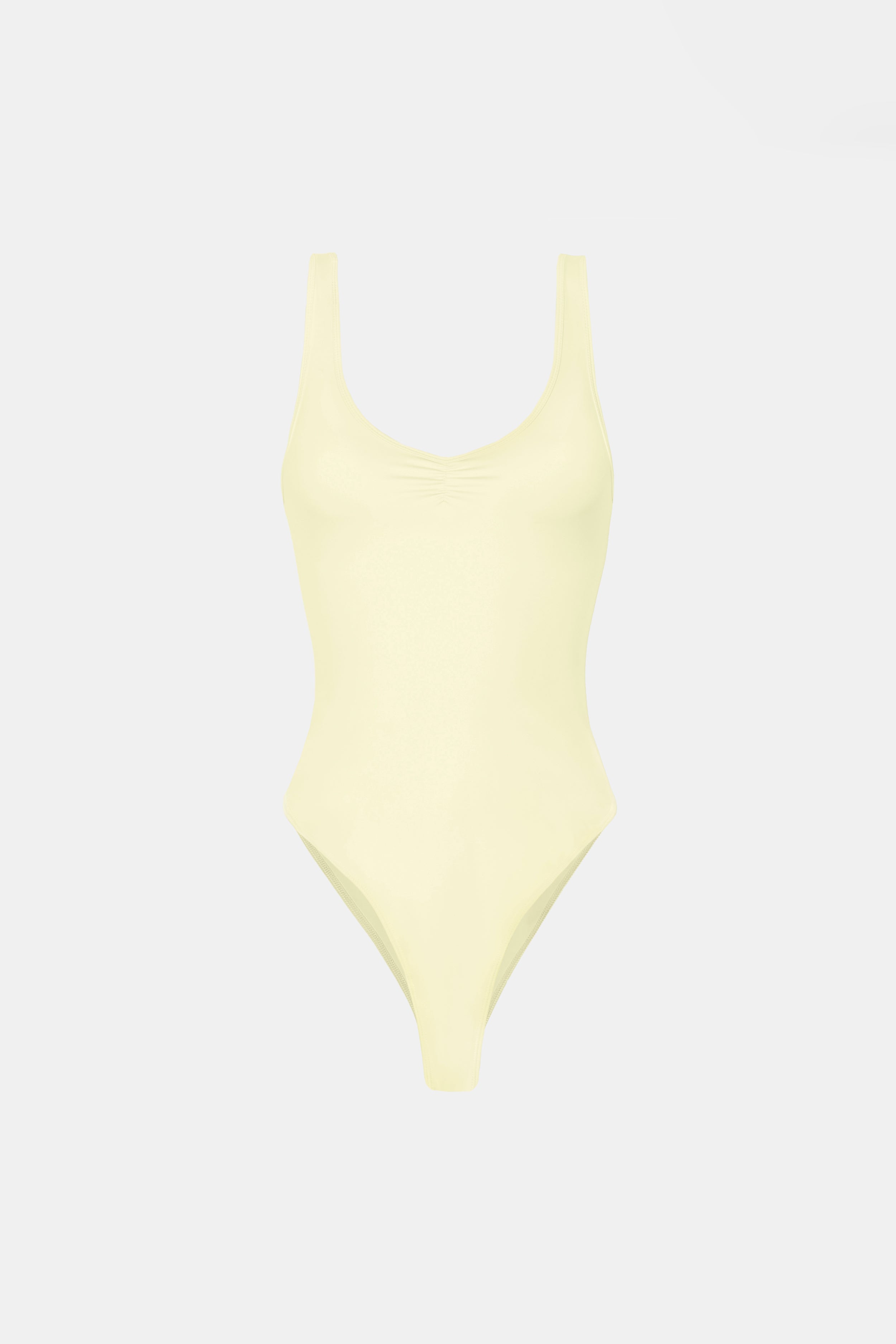 Base Sculpting Ruched Bodysuit - Buttermilk