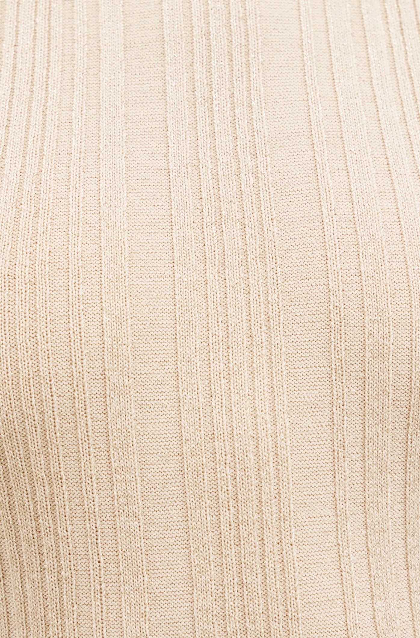 Fine Knit Gathered Halter Neck Maxi Dress - Champagne Shimmer