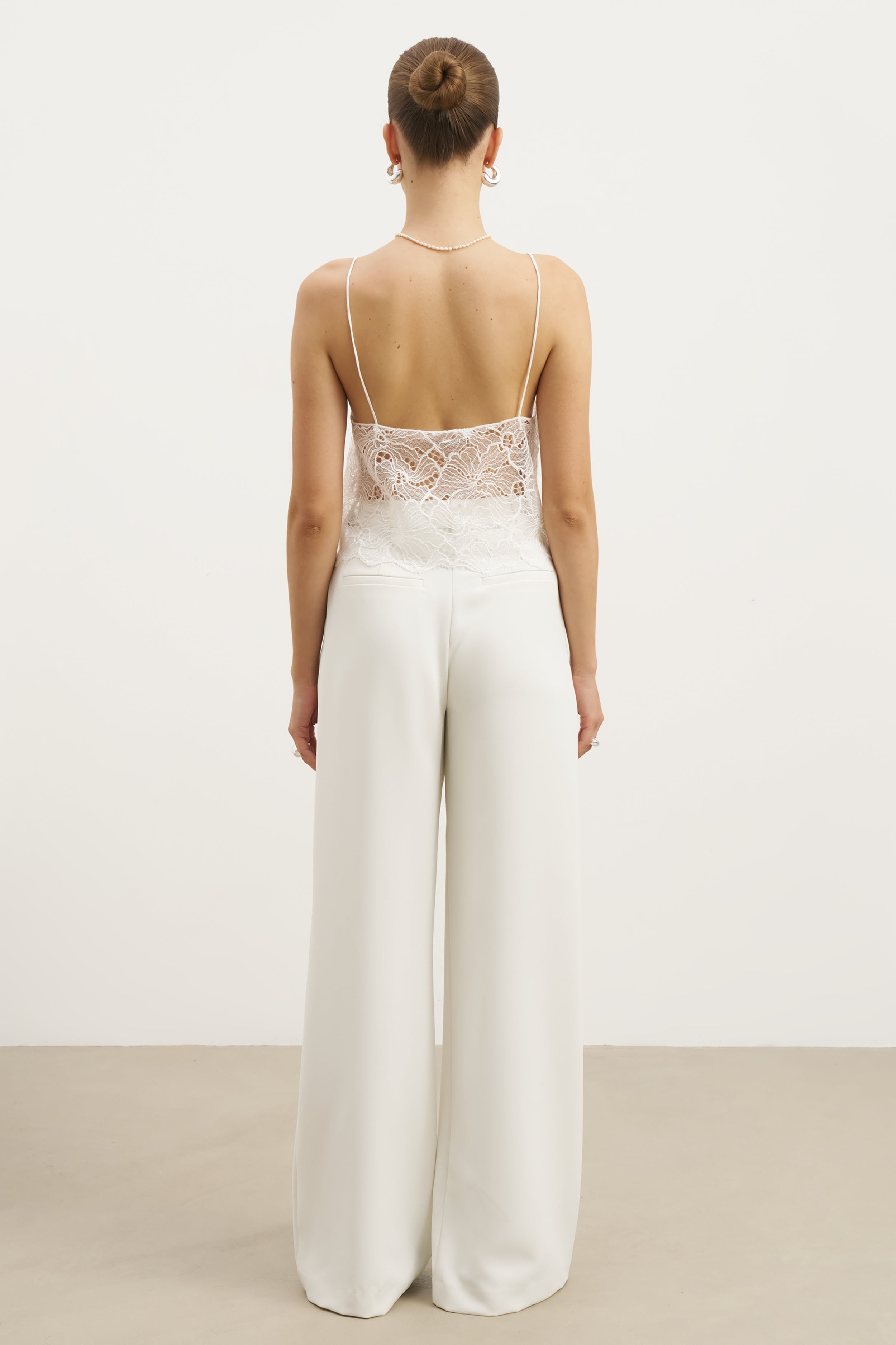 Lace Square Neck Camisole - White