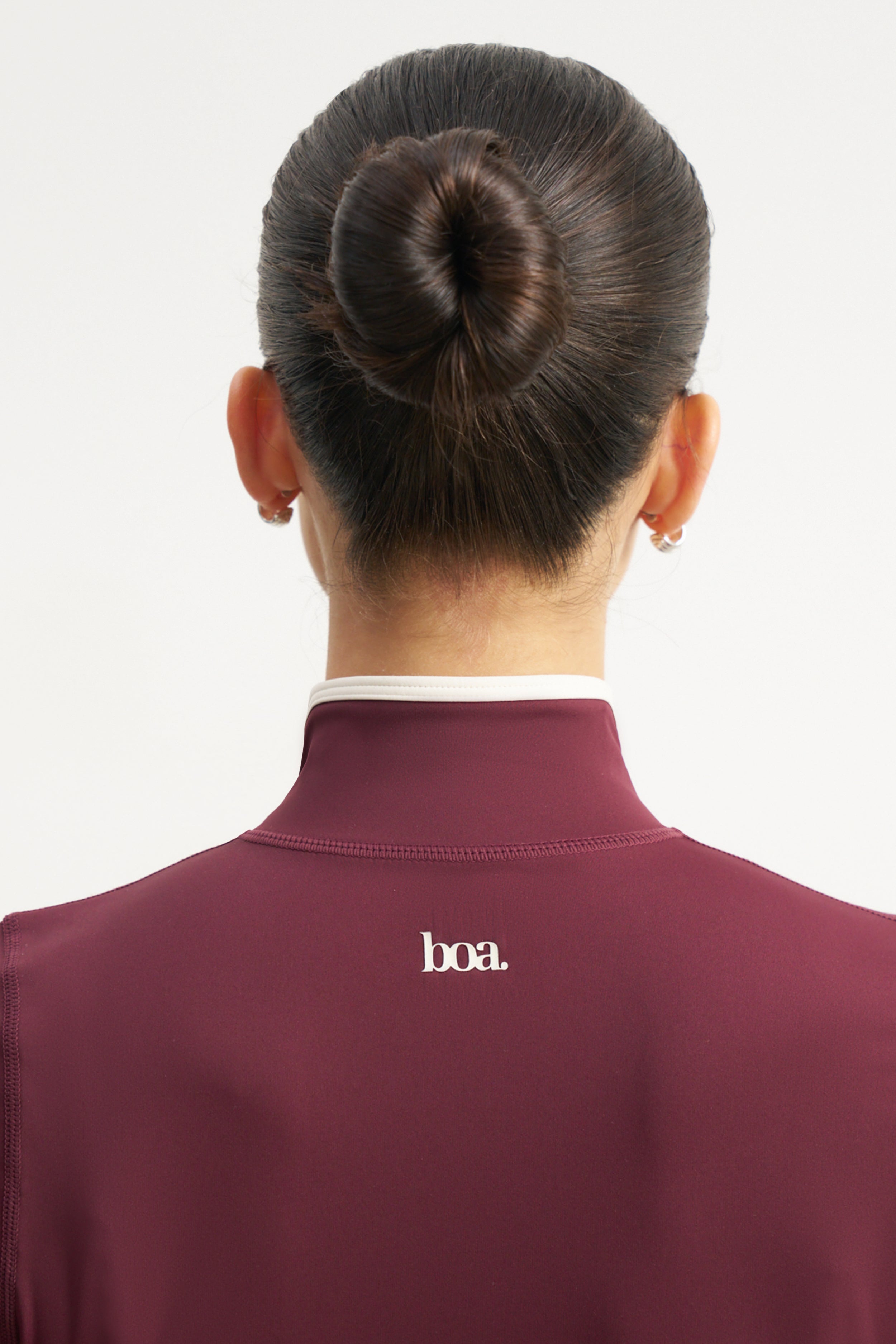 Base Contrast Trim Zip Up Jacket - Merlot/Tofu