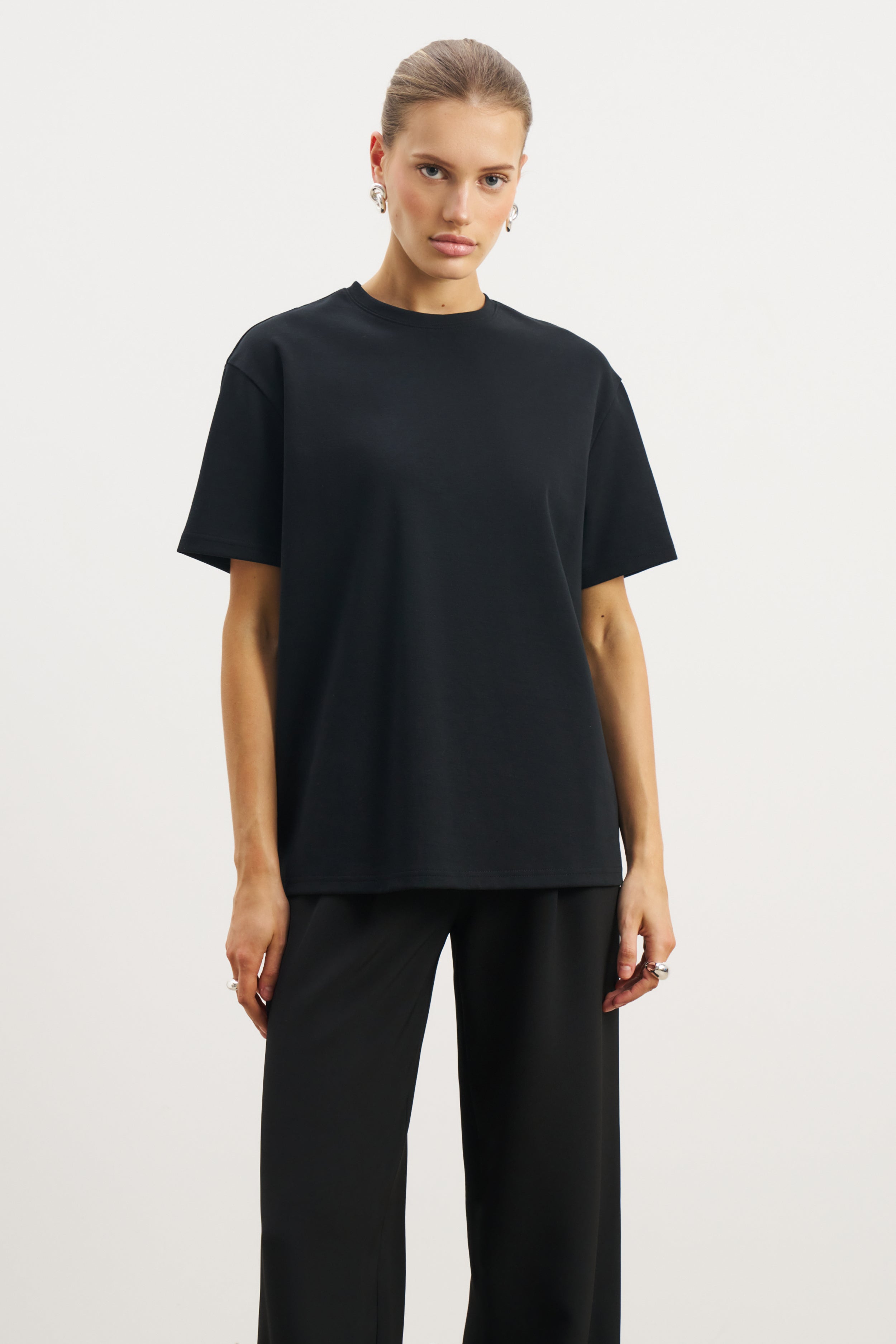 Thea Oversized T-Shirt - White & Black