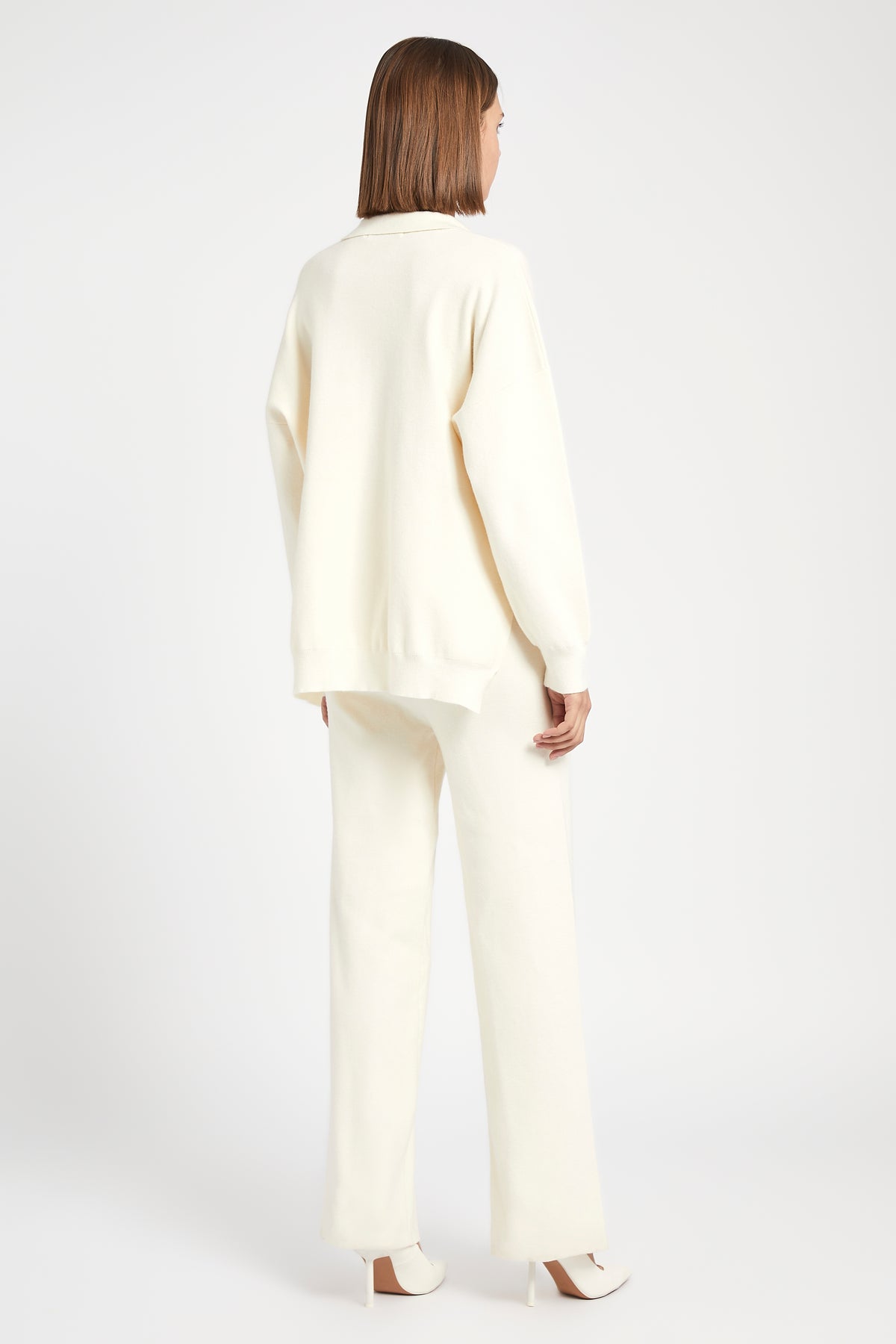 Slouchy Lounge Knit Jumper - Cream