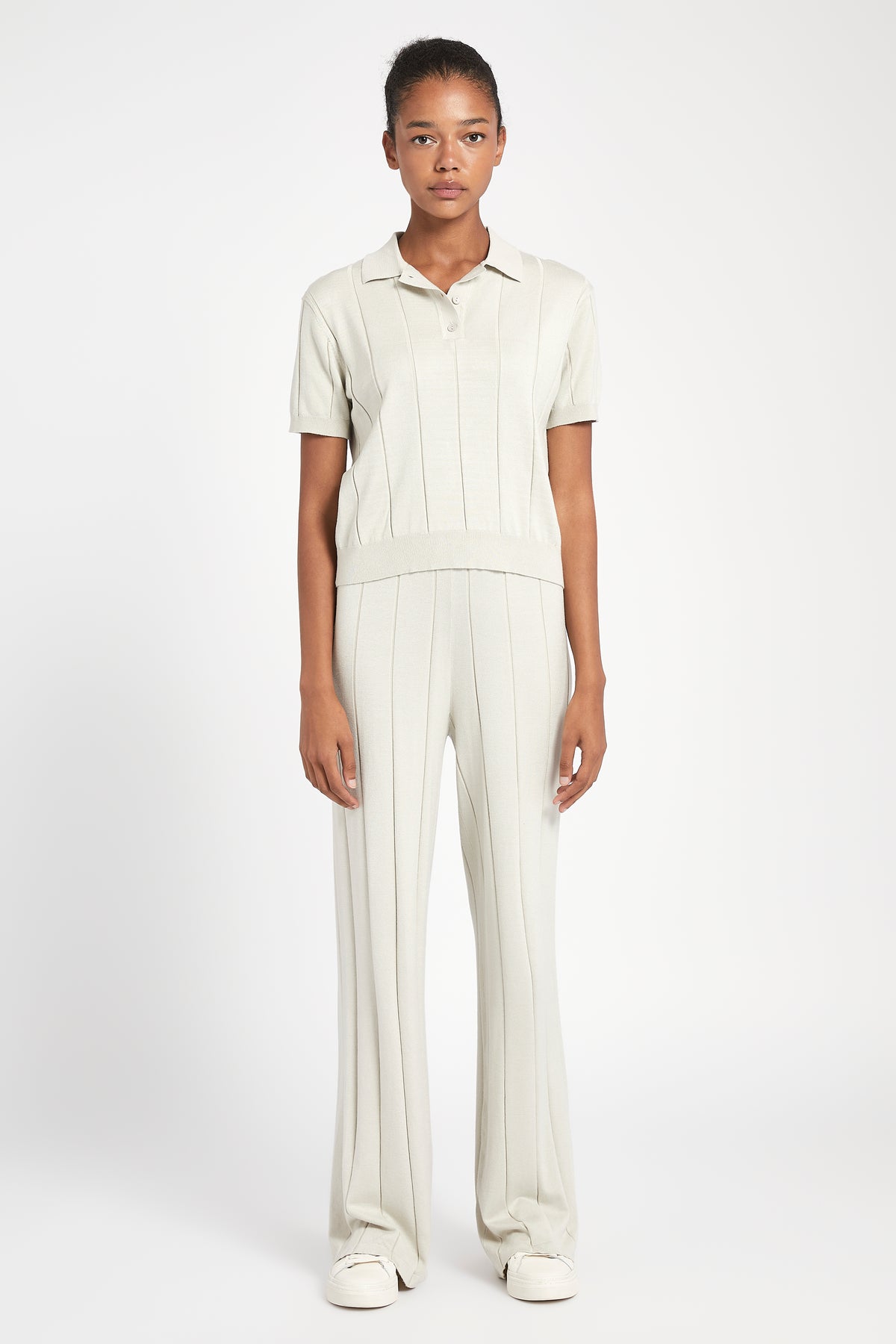 Knit Polo Shirt - Oyster