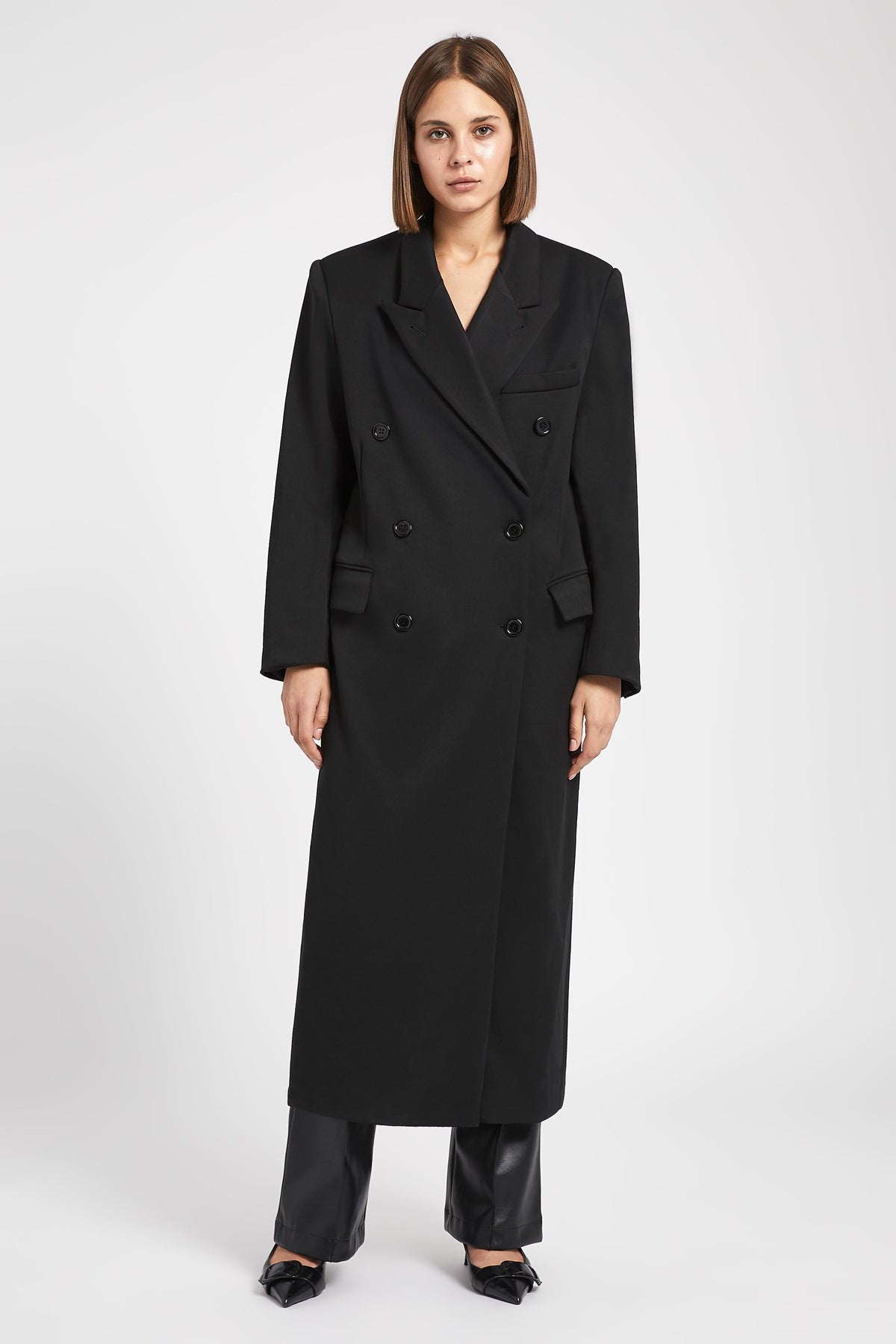 Double Breasted Dinner Coat - Black