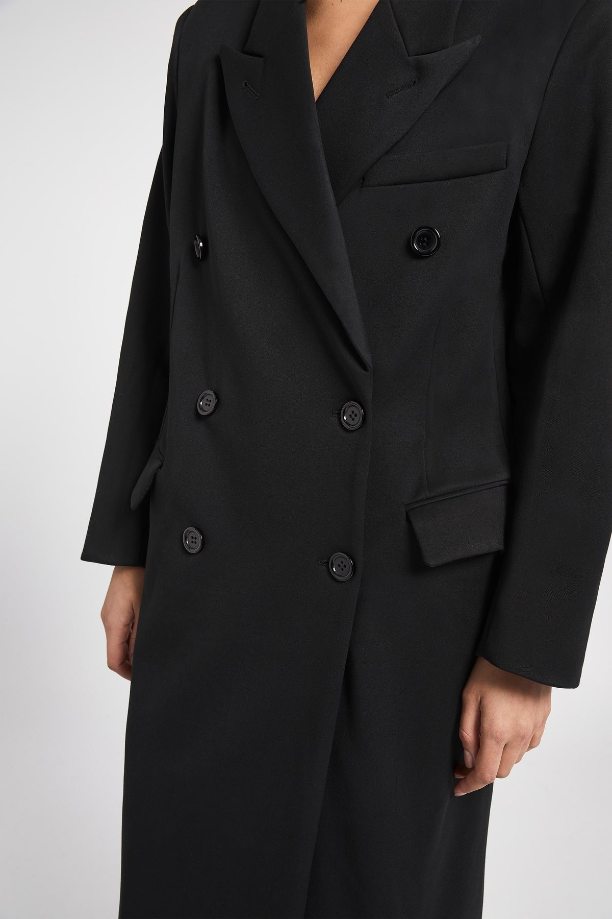 Double Breasted Dinner Coat - Black