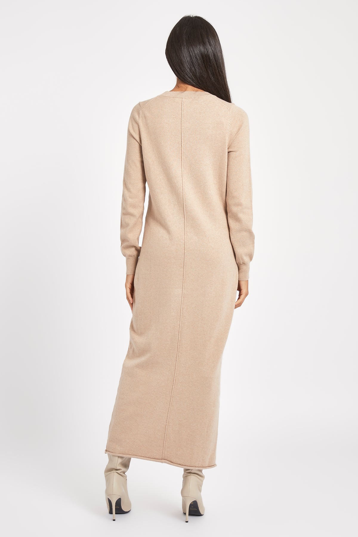 Cashmere Blend Column Maxi Dress - Birch