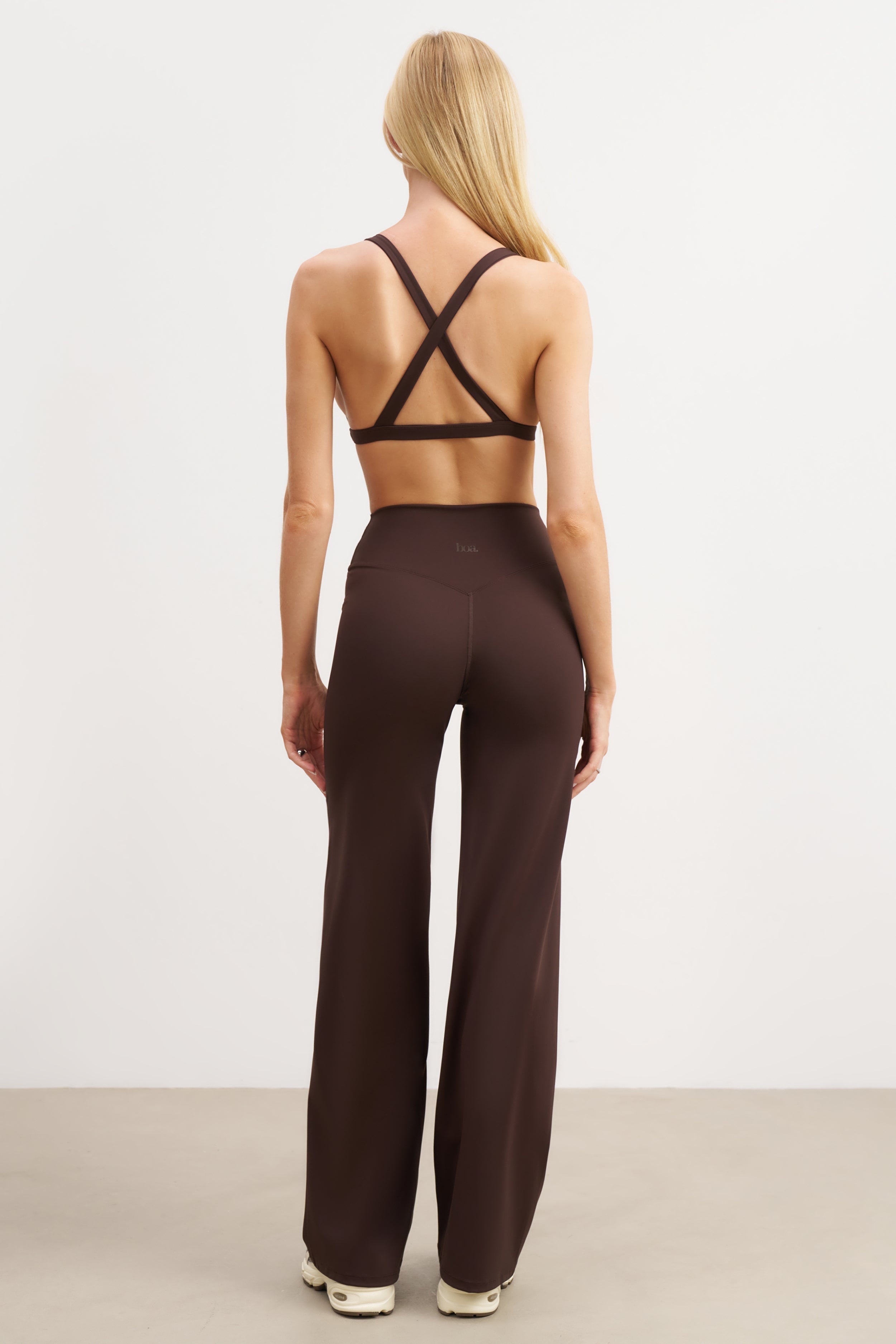 Base Sculpting Wide Leg Trousers - Carob