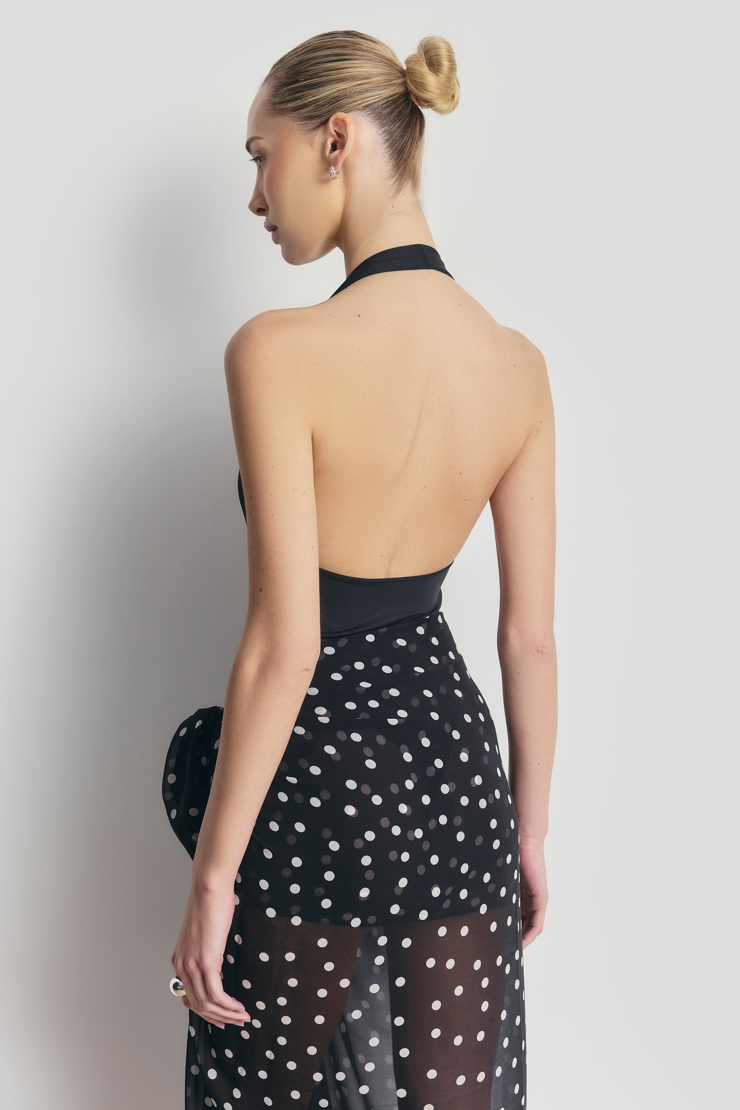 Chiffon Maxi Polka Dot Sarong Scarf - Maxi Polka Dot