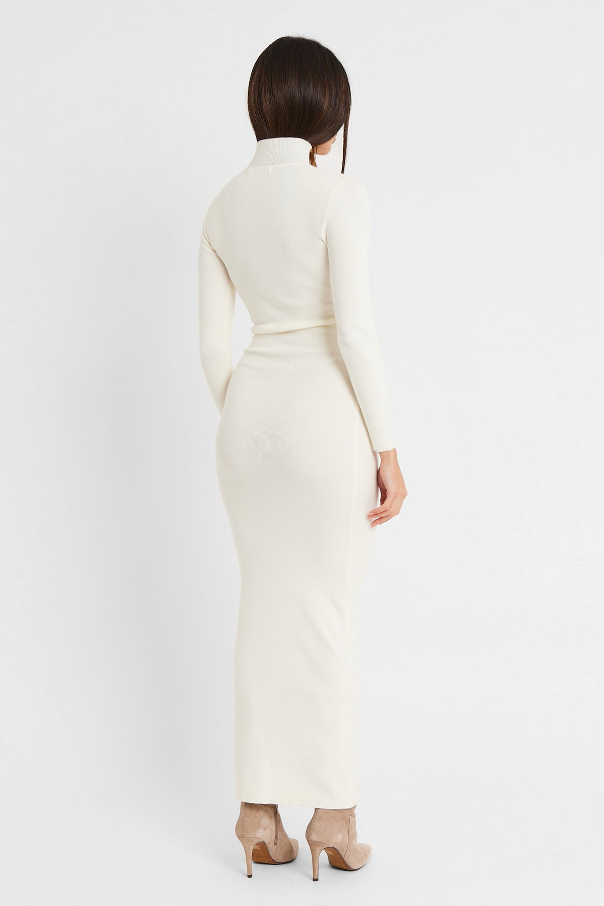 Fine Knit Maxi Dress - Cream