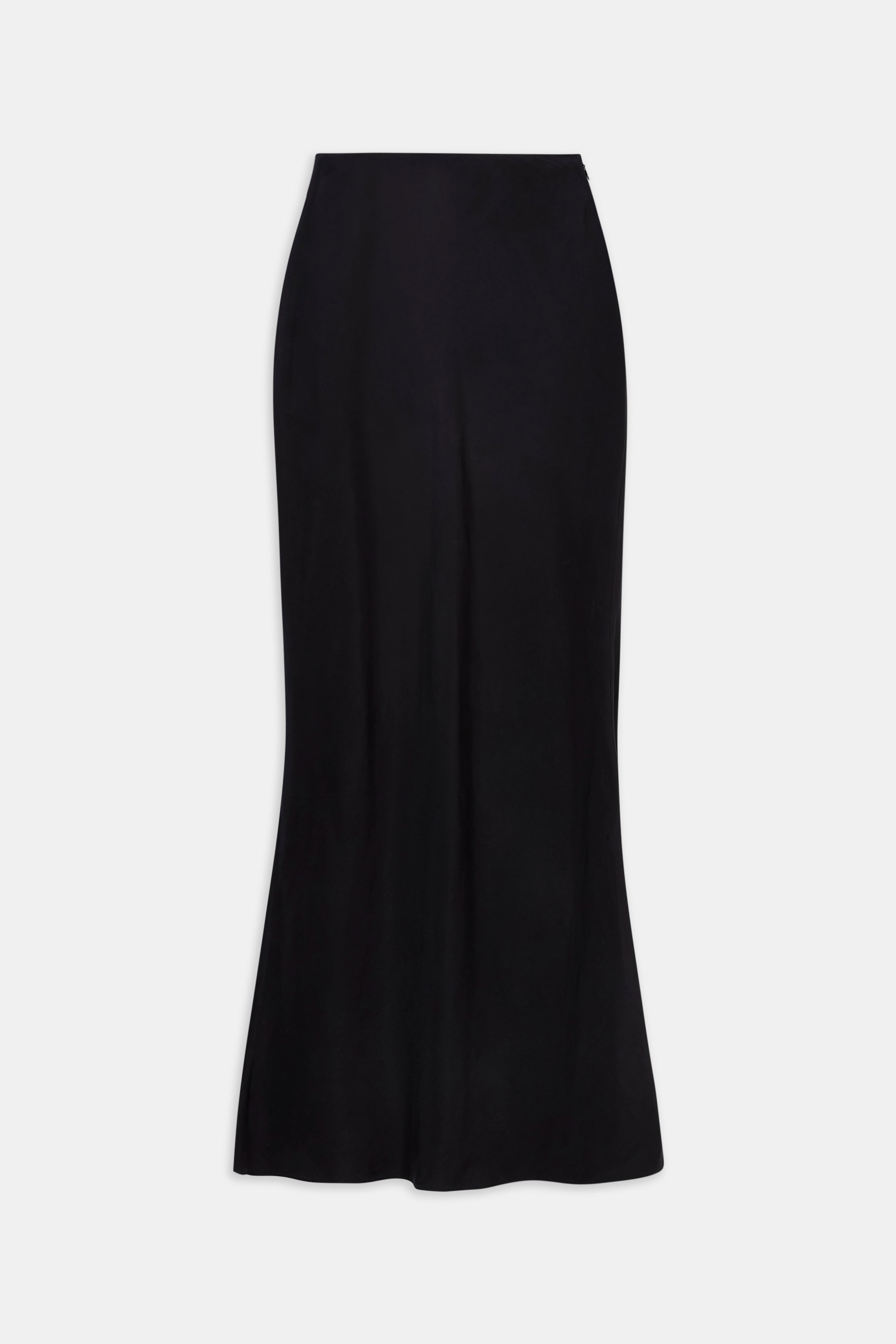 Cupro Bias Cut Maxi Skirt - Black