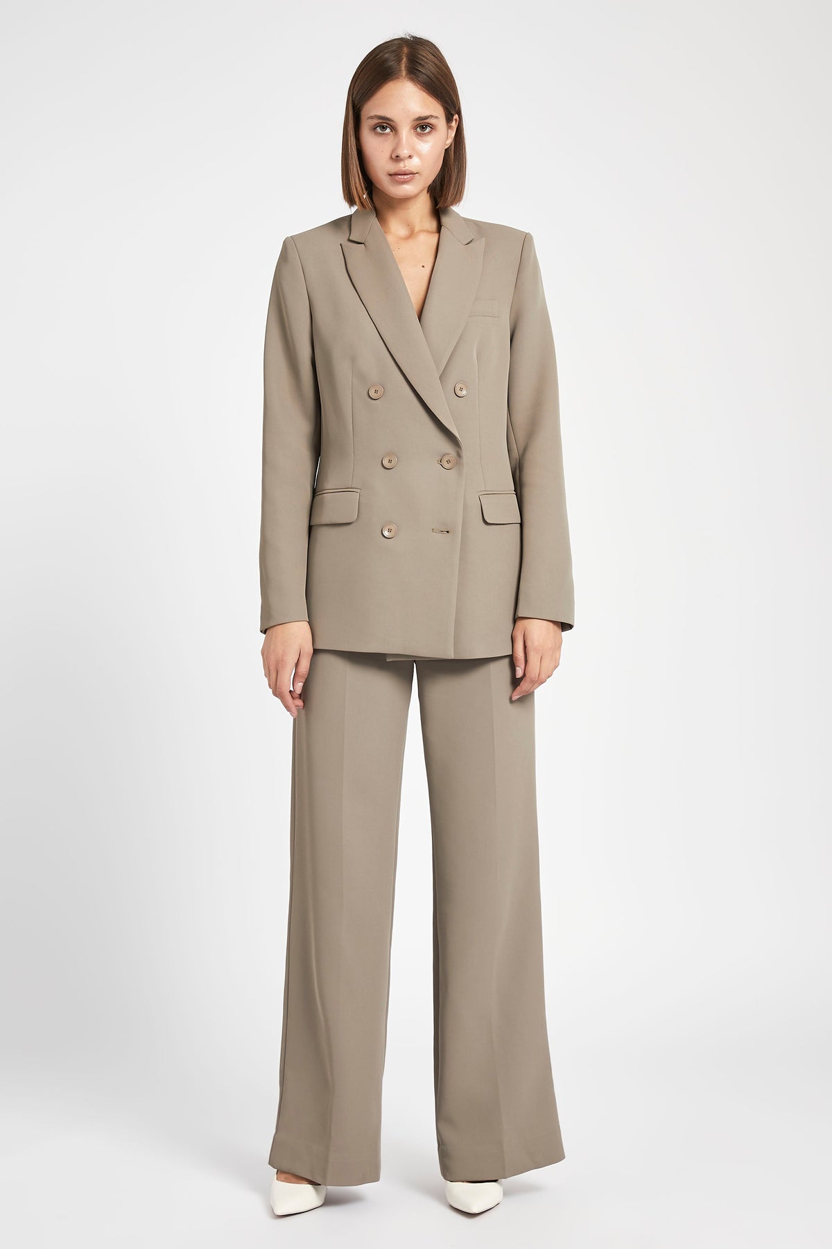 Double Breasted Blazer - Oak