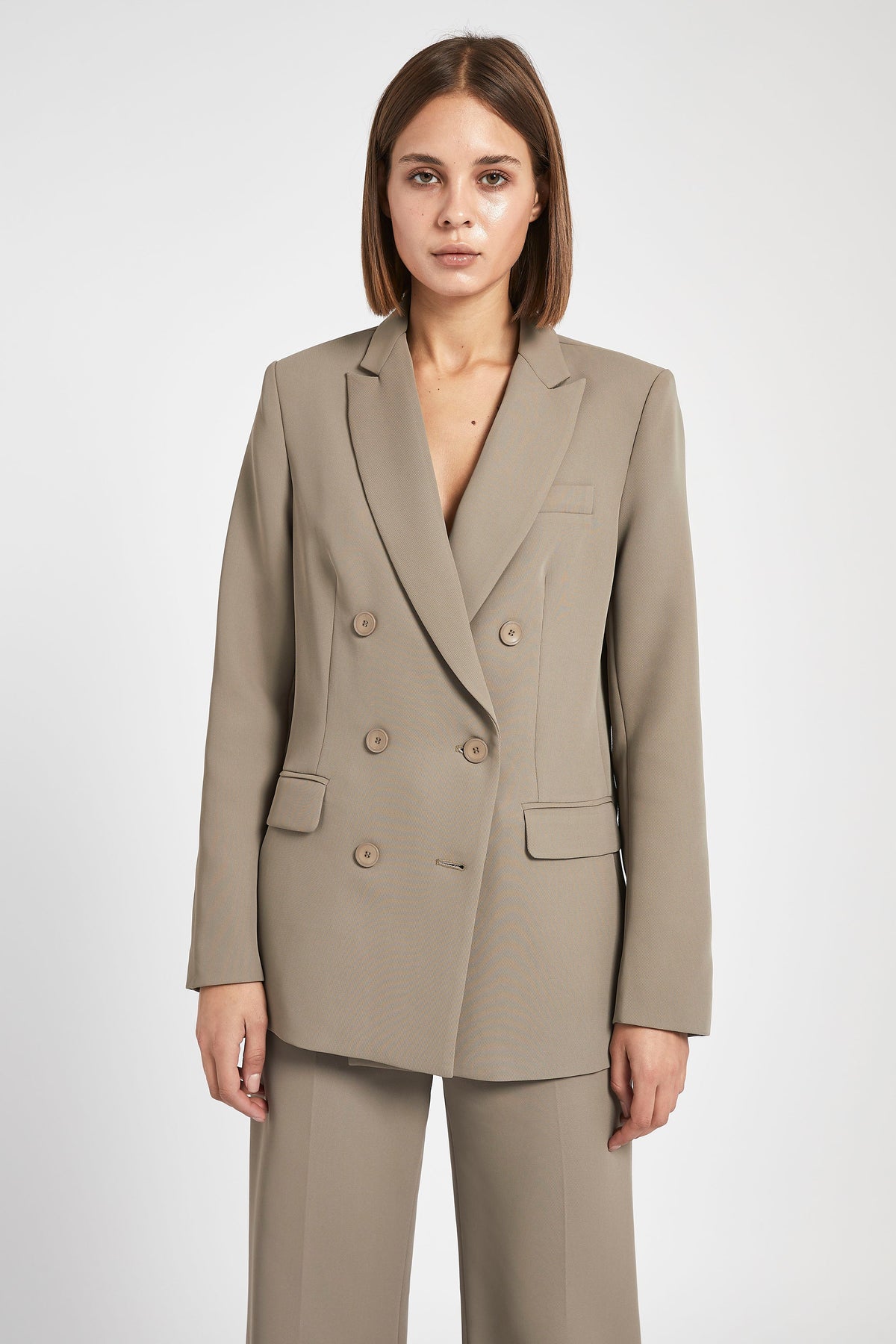 Double Breasted Blazer - Oak