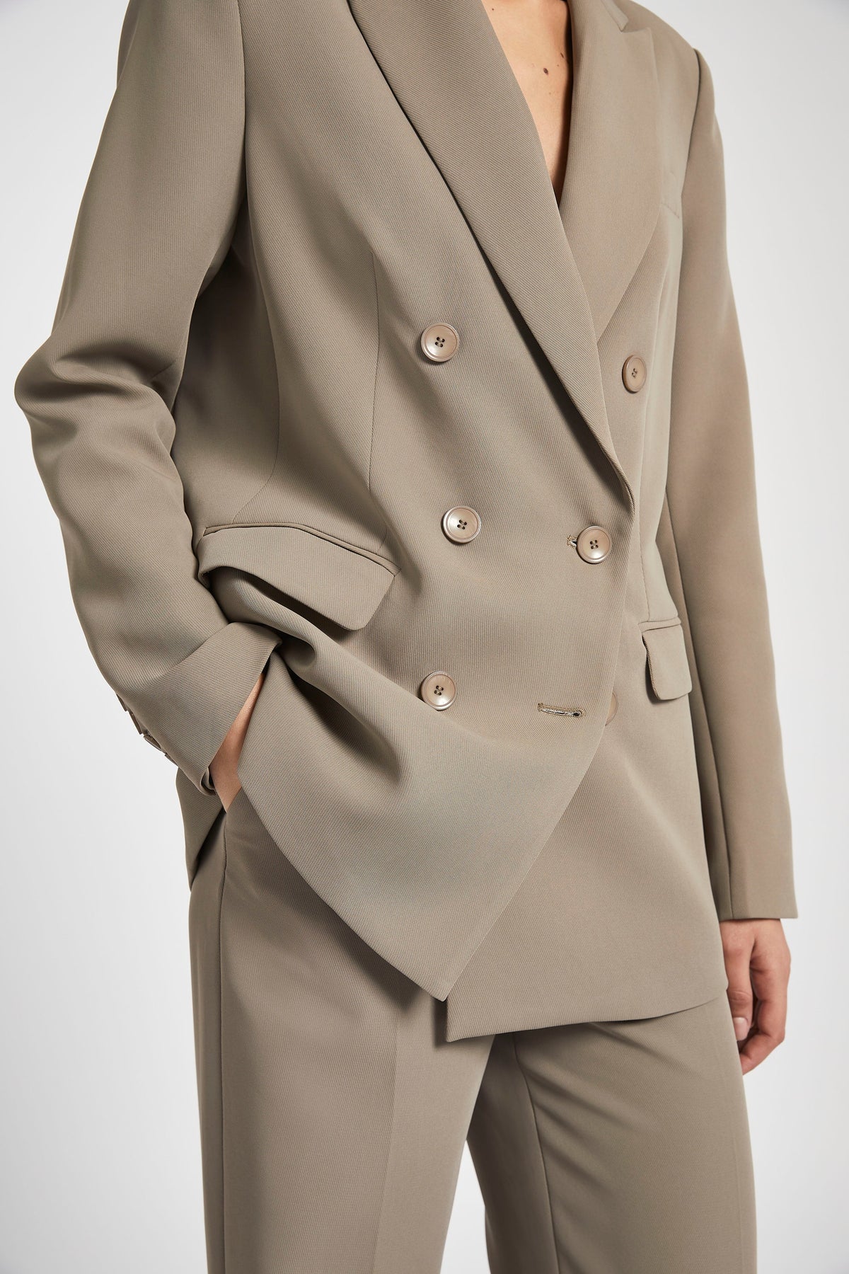 Double Breasted Blazer - Oak