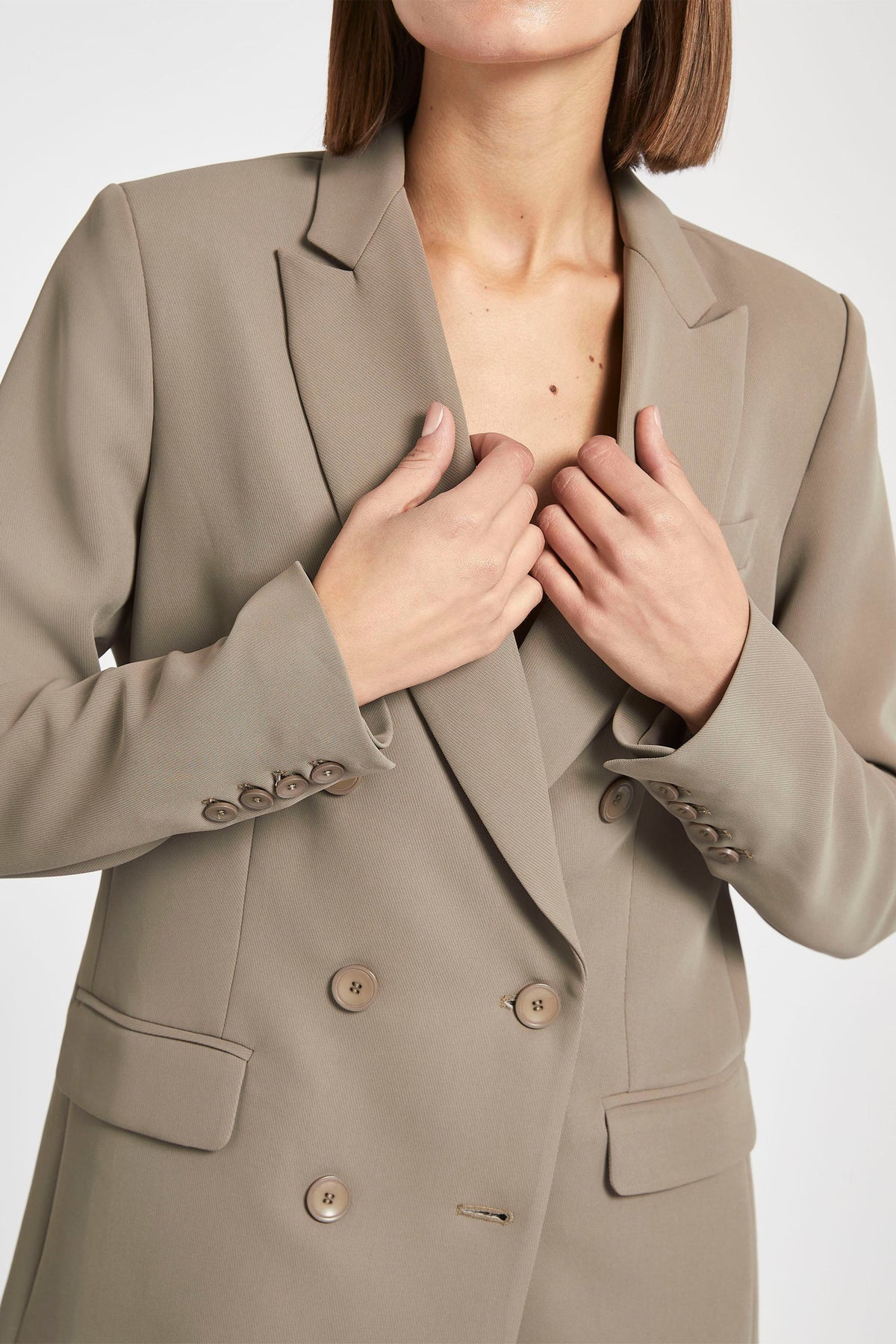 Double Breasted Blazer - Oak