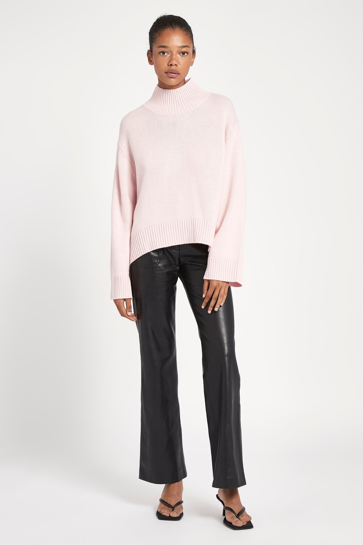 High Neck Cashmere Jumper - Marshmallow