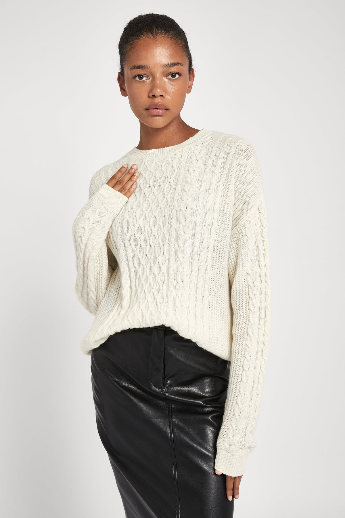Cable Knit Jumper - Cream