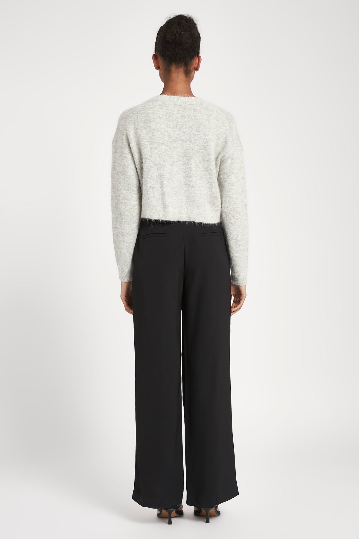 Alpaca Blend Cardigan - Pebble Grey