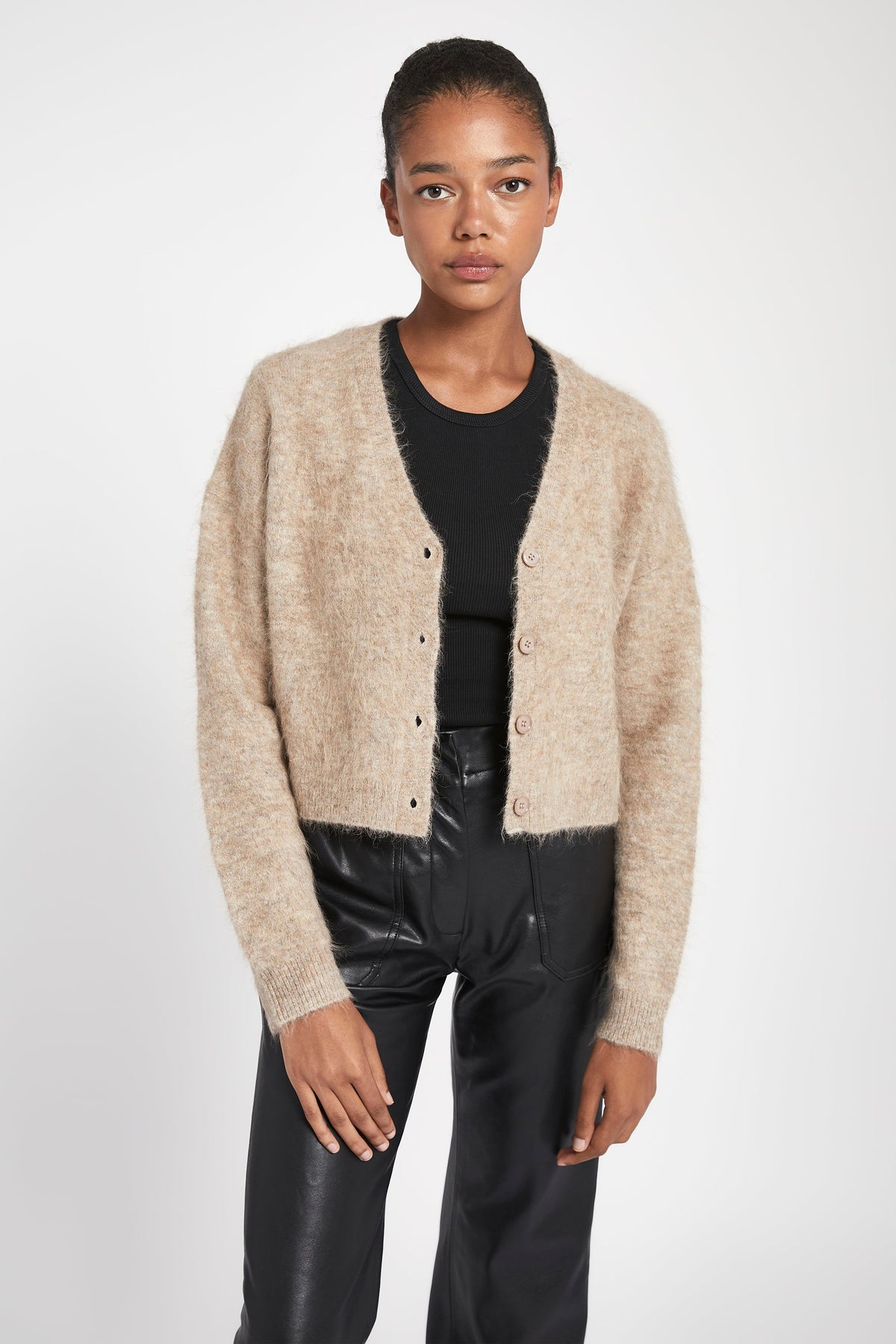 Alpaca Blend Cardigan - Birch