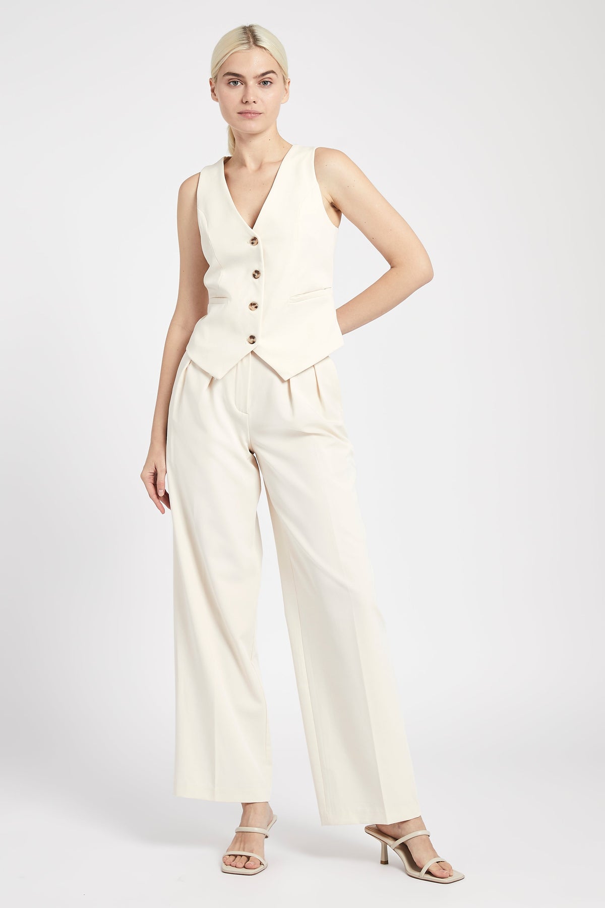 Boxy Waistcoat - Ecru