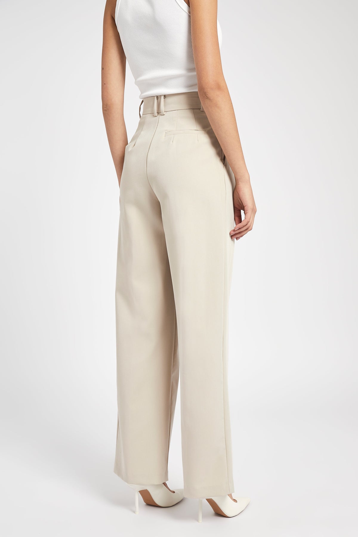 Longline Dad Trousers - Sand