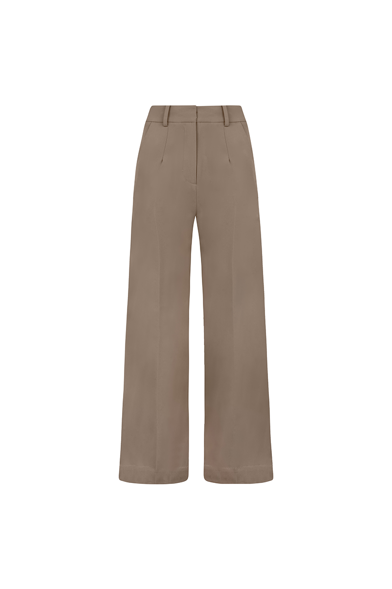 Relaxed Straight Leg Trousers - Oak