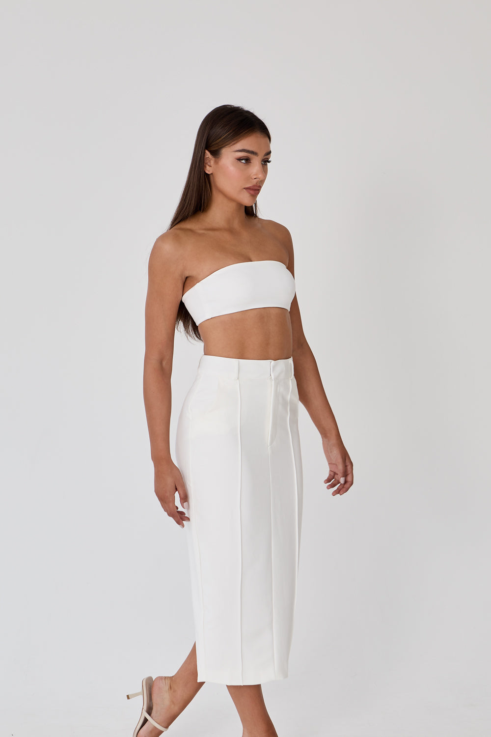 Pencil Midi Skirt - Ivory
