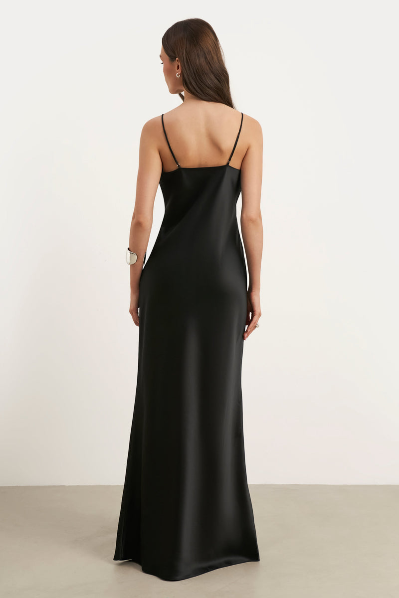 satin cami maxi dress Vila - Cowl Neck Satin Cami Maxi Dress - Women - Polyester - 44 EU