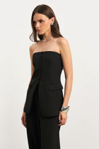 Strapless Peplum Bodice - Black