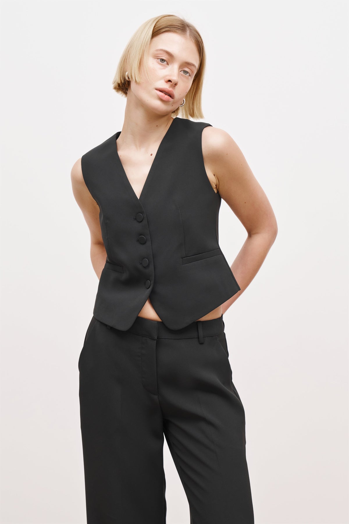 Black formal waistcoat 2025
