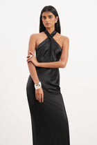 solid cross halter satin dress Amazon.com: firfig Women's Halter Tie Neck Satin Dress Sleeveless Open Back Criss Cross Cutout Split Hem Slip Wedding Party Maxi Dress, Champagne XS : Clothing, Shoes & Jewelry