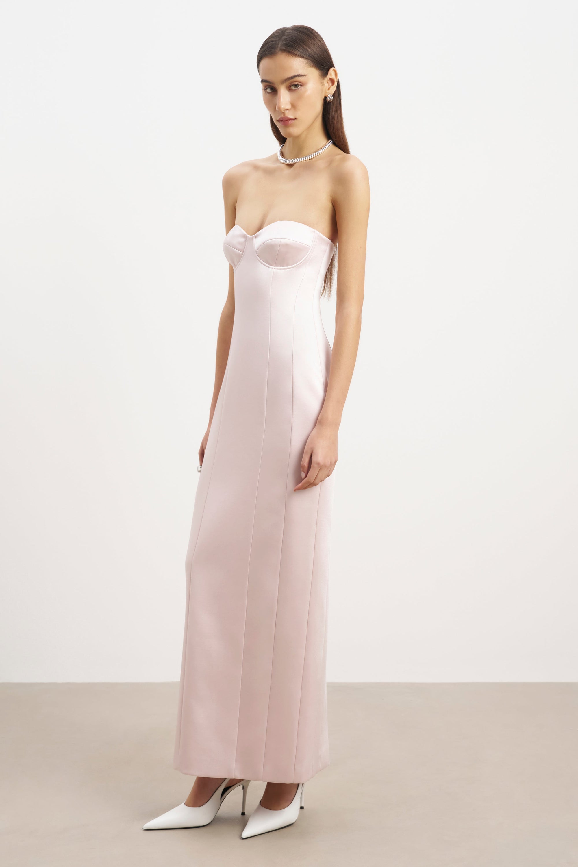 blush pink corset maxi dress Candice Light Pink Corset Maxi Dress