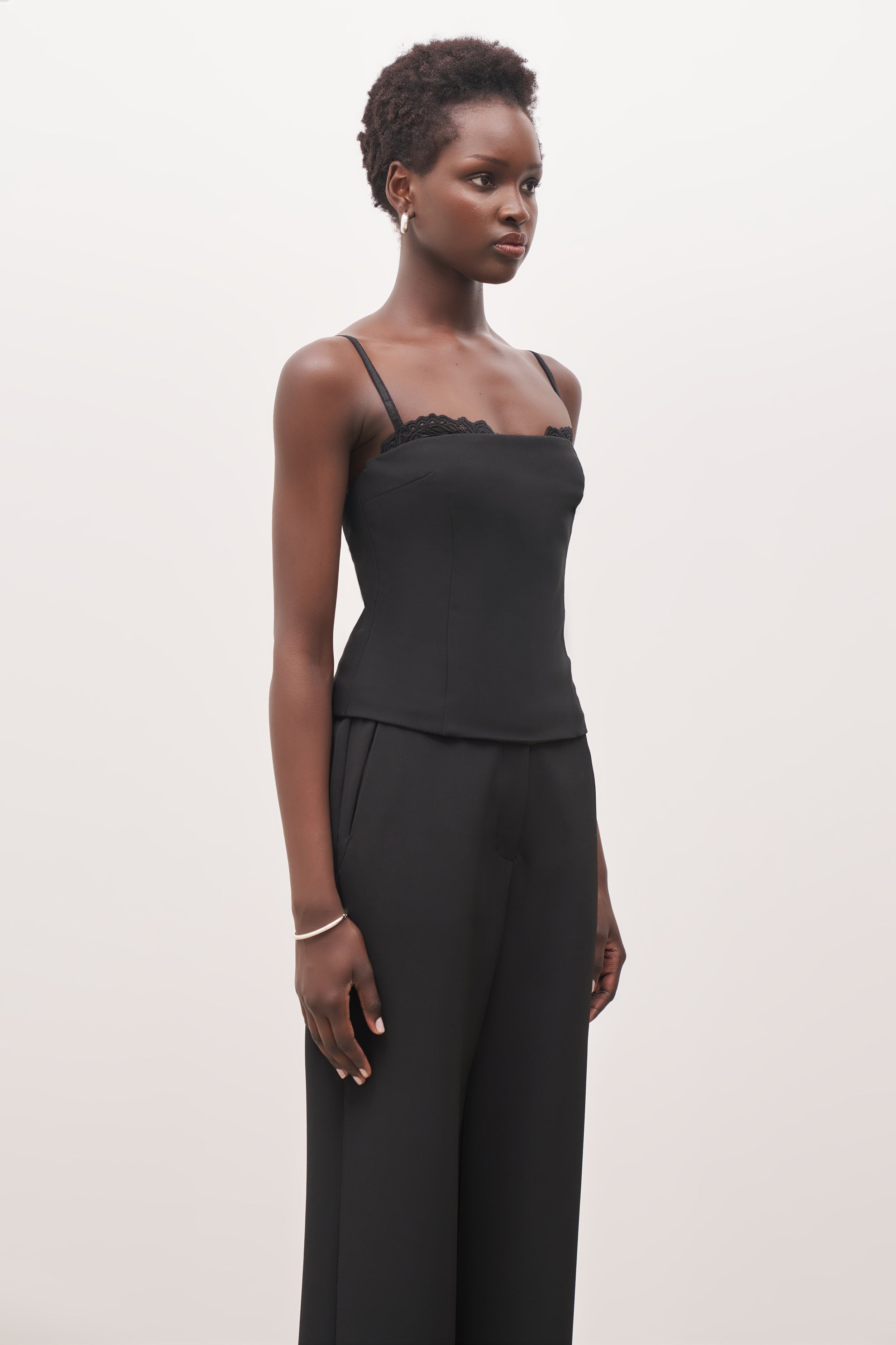 Tailored Bra Detail Bustier - Black | BOA