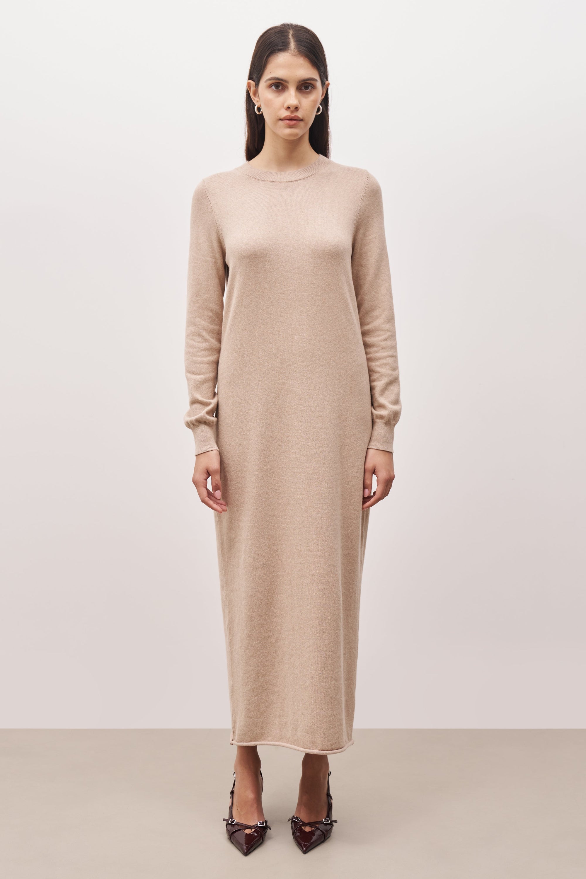 cashmere maxi dress Cashmere Blend Column Maxi Dress