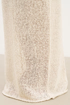 Crochet Knit Maxi Skirt - Cream