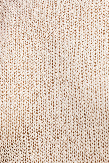 Crochet Knit Button Up Top - Cream
