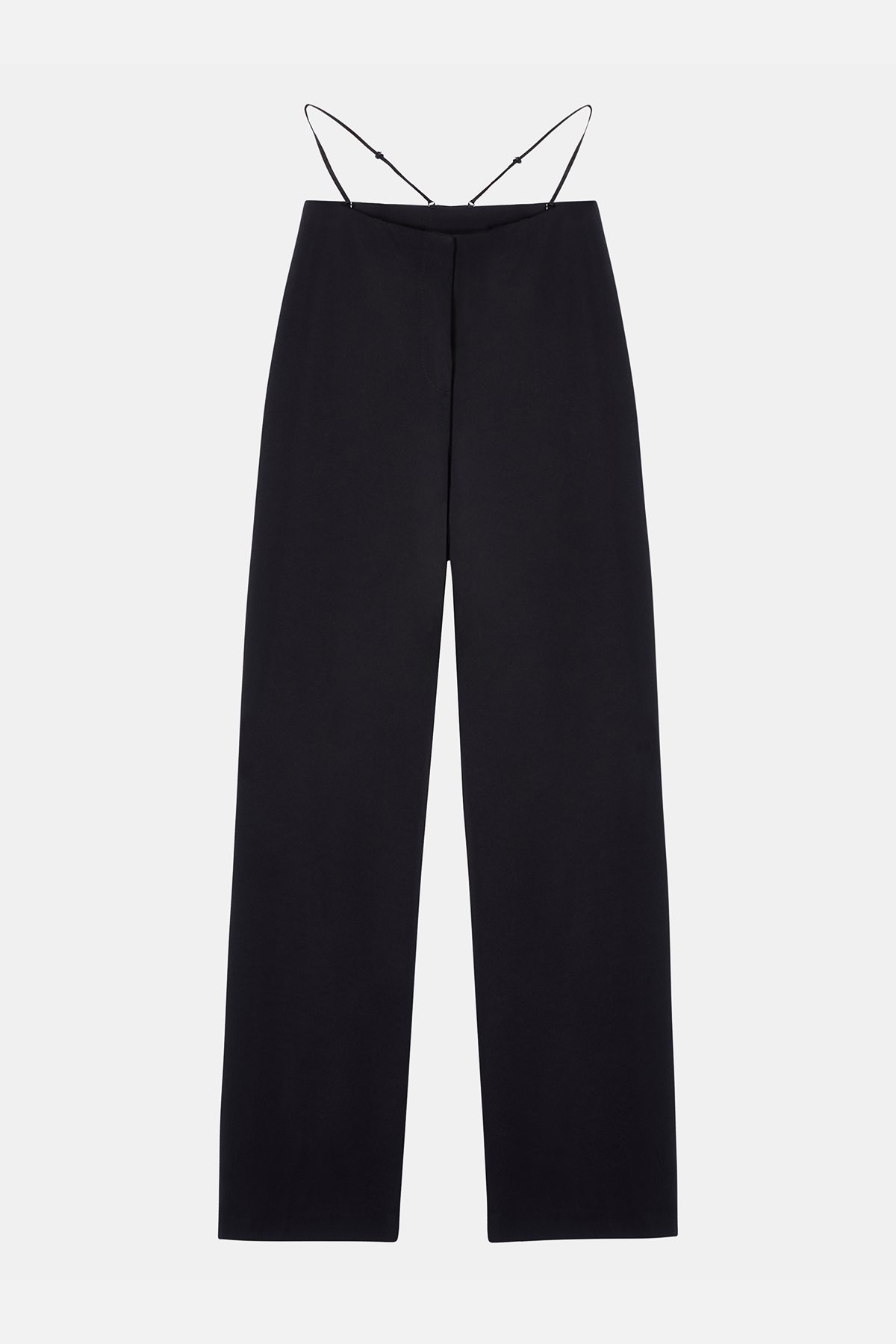 Tailored Mid Rise Trousers With Strap Detail - Black | BOA Tailored Mid Rise Trousers With Strap Detail - Black | BOA