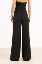 Effortless Pleated Wide Leg Trousers - Black