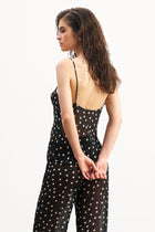 Chiffon V Neck Camisole Top -  Maxi Polka Dot