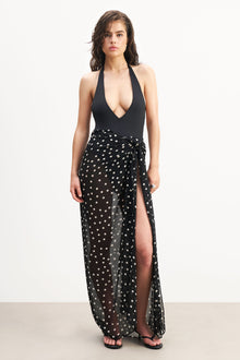 Chiffon Maxi Polka Dot Sarong -  Maxi Polka Dot
