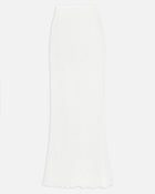 Lace Column Maxi Skirt - White