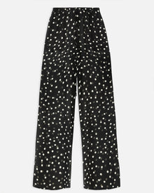 Chiffon Relaxed Wide Leg Trousers - Maxi Polka Dot