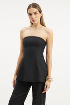 Strapless Linen A Line Bodice - Black