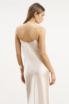 Satin Scoop Neck Camisole Maxi Dress - Champagne