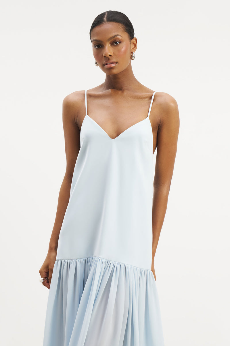 boa linen dress pastel clouds STAUD Boa Linen Dress