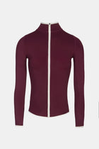 Base Contrast Trim Zip Up Jacket - Merlot/Tofu